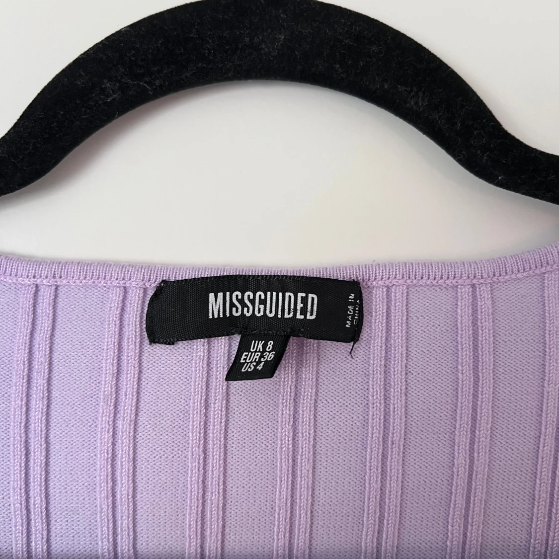 Lila ribbad kofta från Missguided - 1