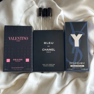 Sample kit  - Säljer ett sample sätt som innehåller följande:            5ml valentino intense                                                        5ml Ysl y edp                                                                    5ml bleu de Chanel edp