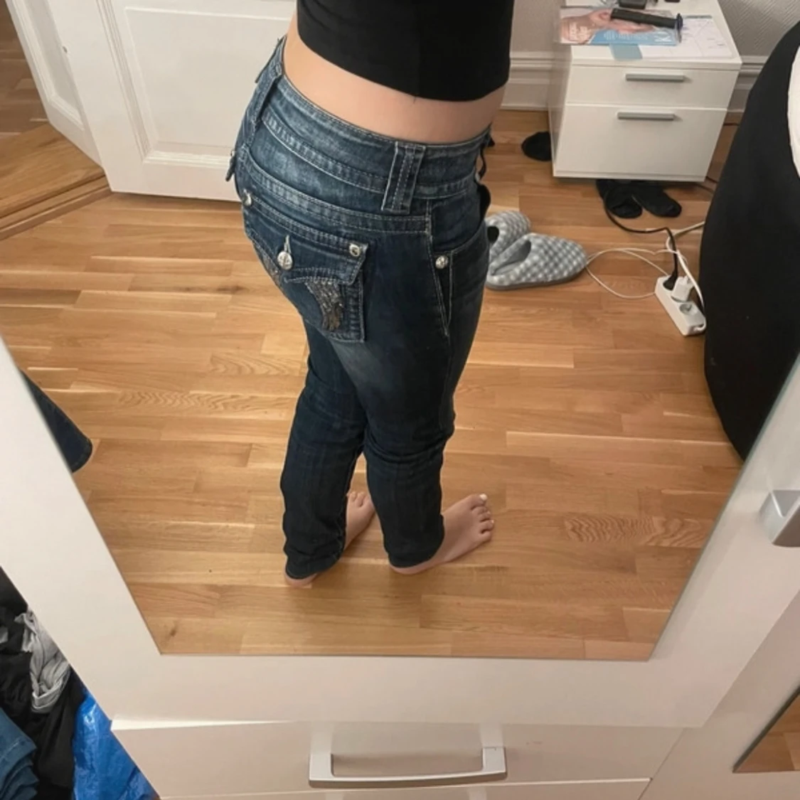 Lågmidjade miss me jeans - 3