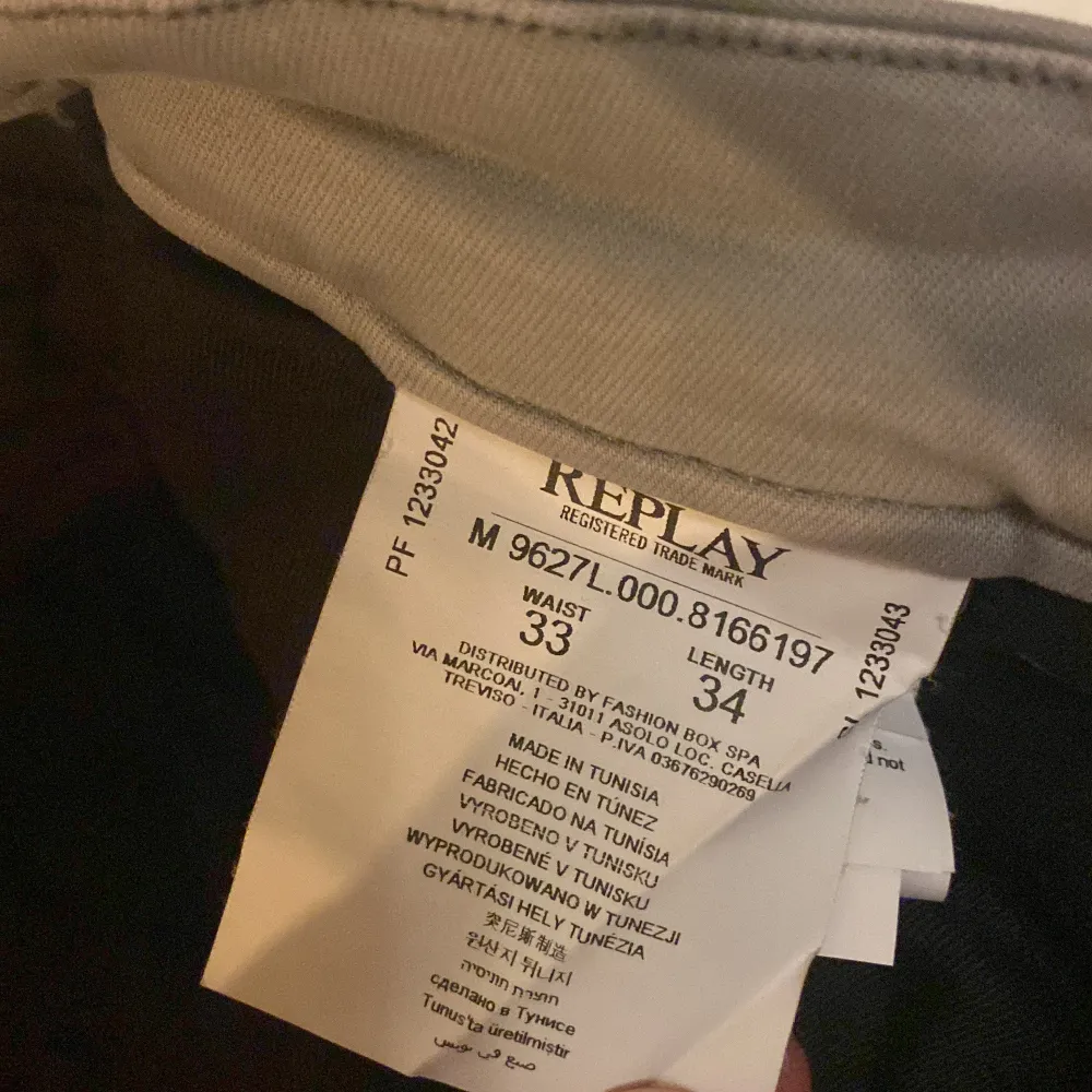 ‼️Grå Replay Zeumar Hyperflex‼️ Märke: Replay 🏷️ Storlek: W33-L34📏 Passform: Slim fit 📌 Skick: ⭐️9/10⭐️ Fraktar: Inom 1 dag 📦. Farkut & Housut.