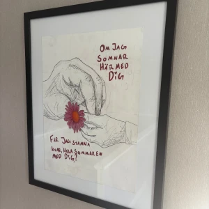 Handmålad poster  - Handmålad poster inspirerad av Atarstad och Victor Leksell ”Om jag somnar”. Kontakta för beställning av poster samt redigering av färger eller text. Varje poster handmålas efter beställning, postern på bilden är endast visning 