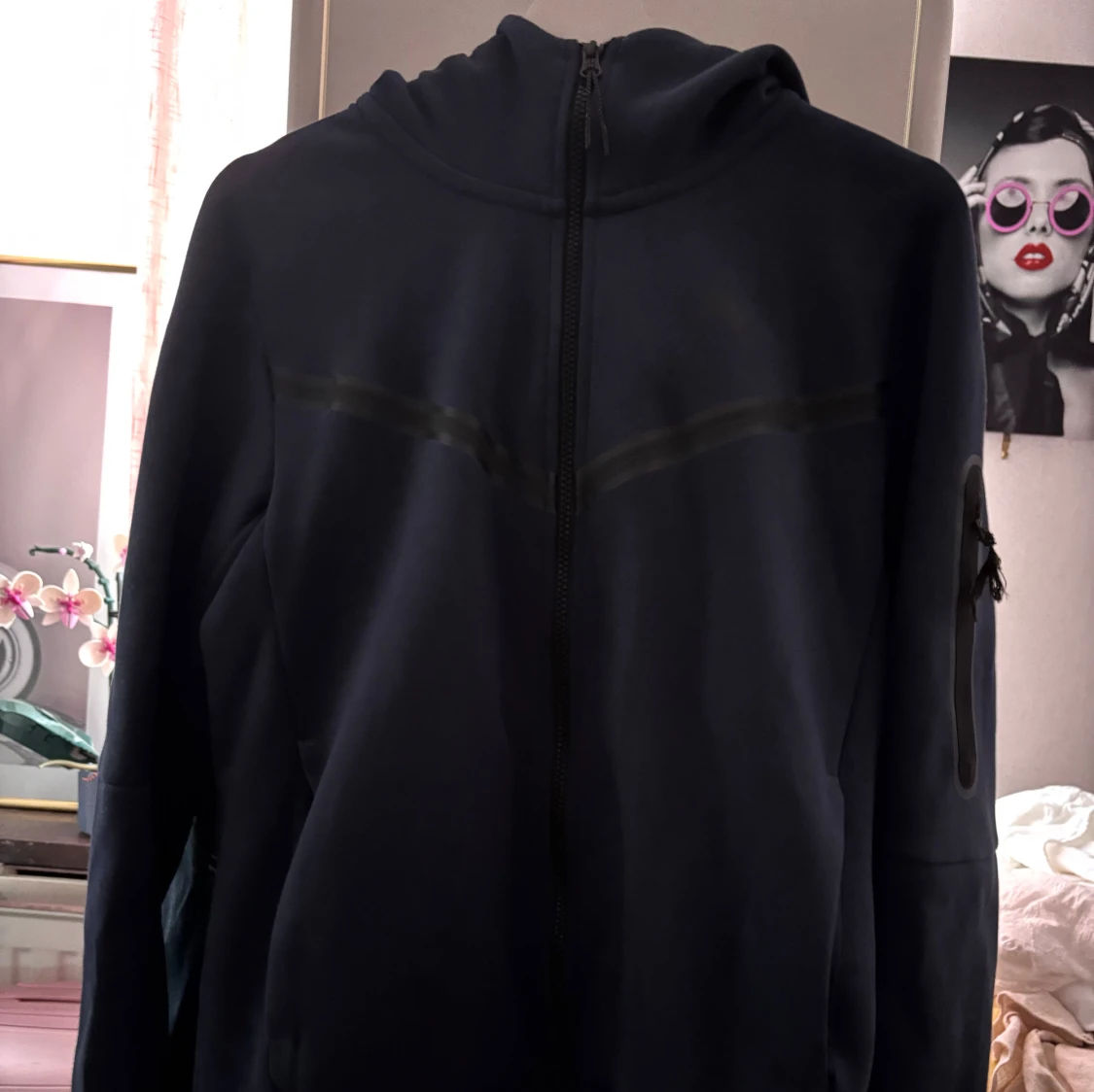 Mörkblå Nike Tech Zip Up