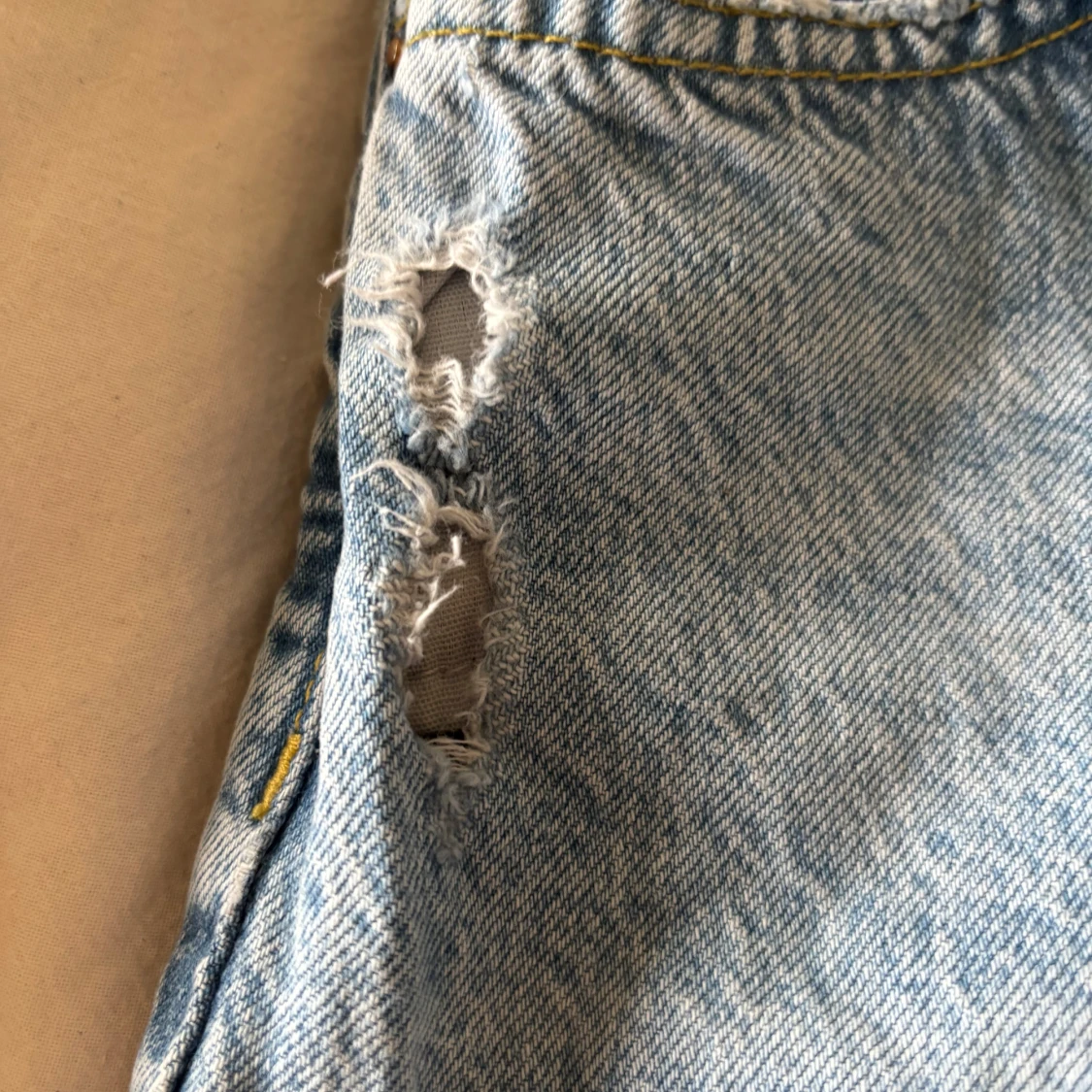 Blå straight low waist jeans från Zara - 4