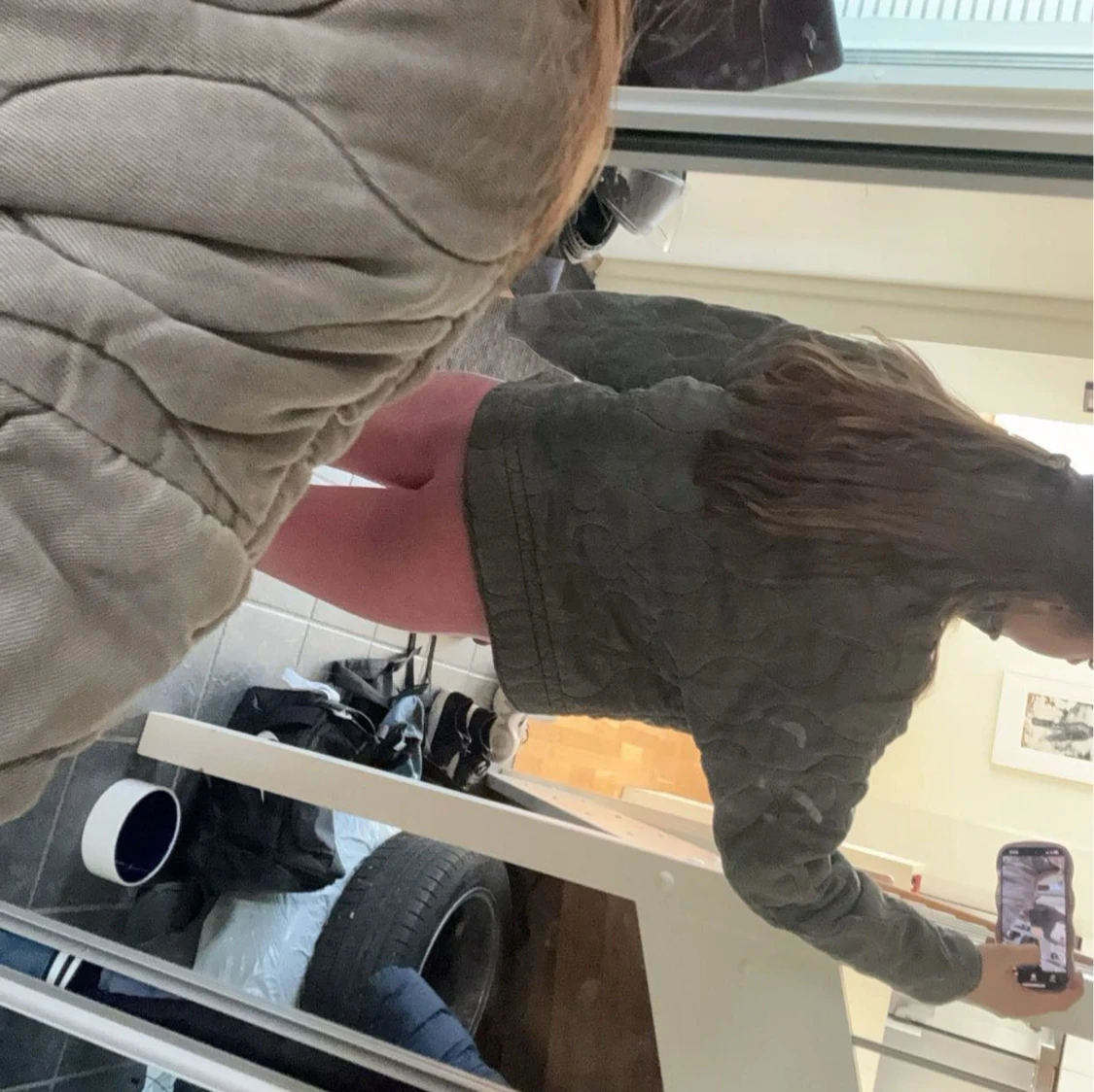 Grå quiltad jacka - 2