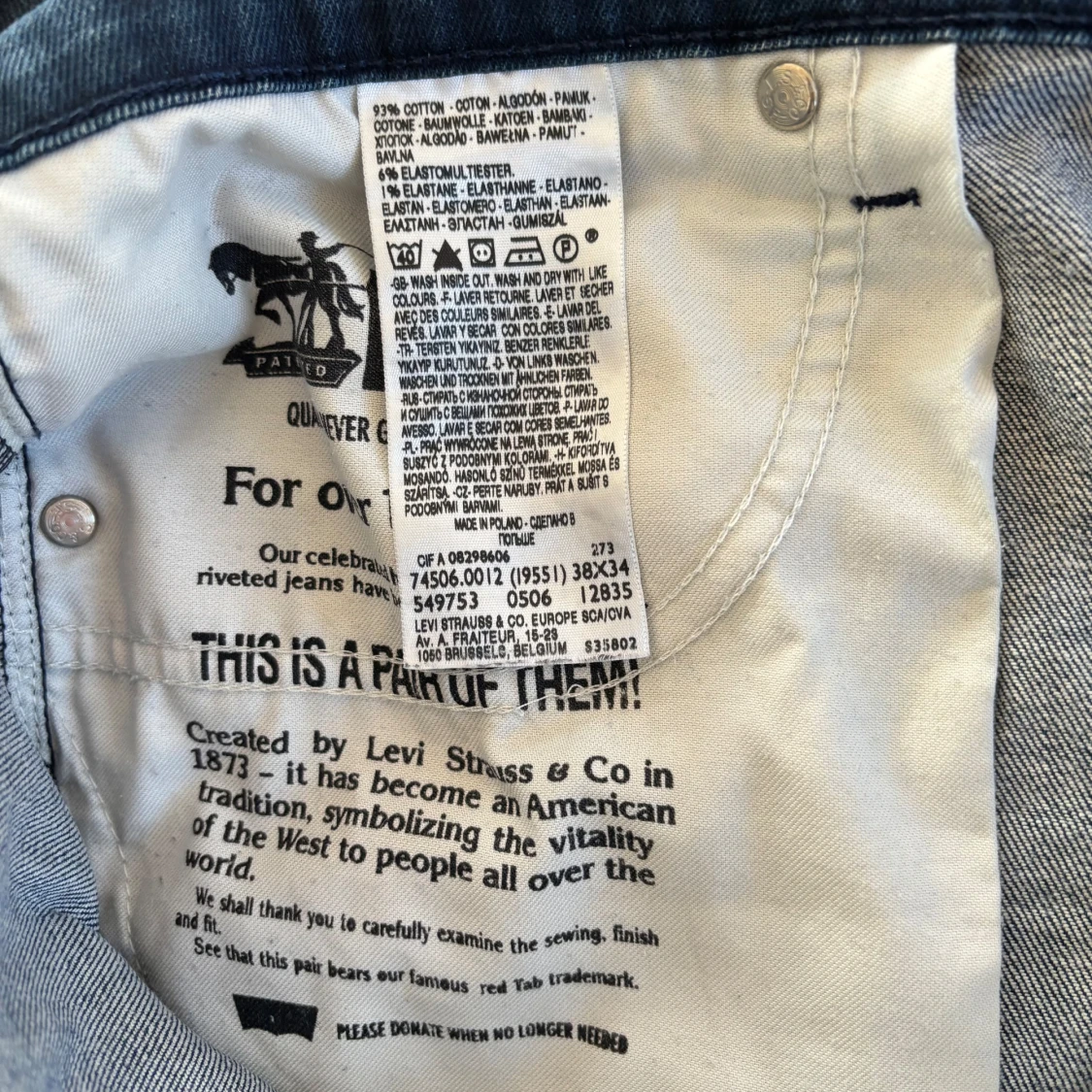 Mörkblå Levi's jeans 506 👌🏽 - 3