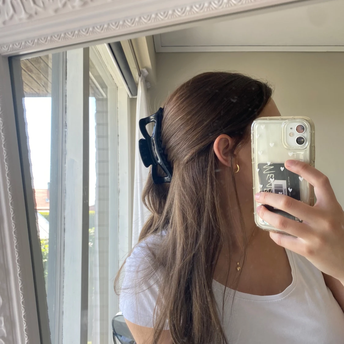 Stor svart hårklämma  - 2