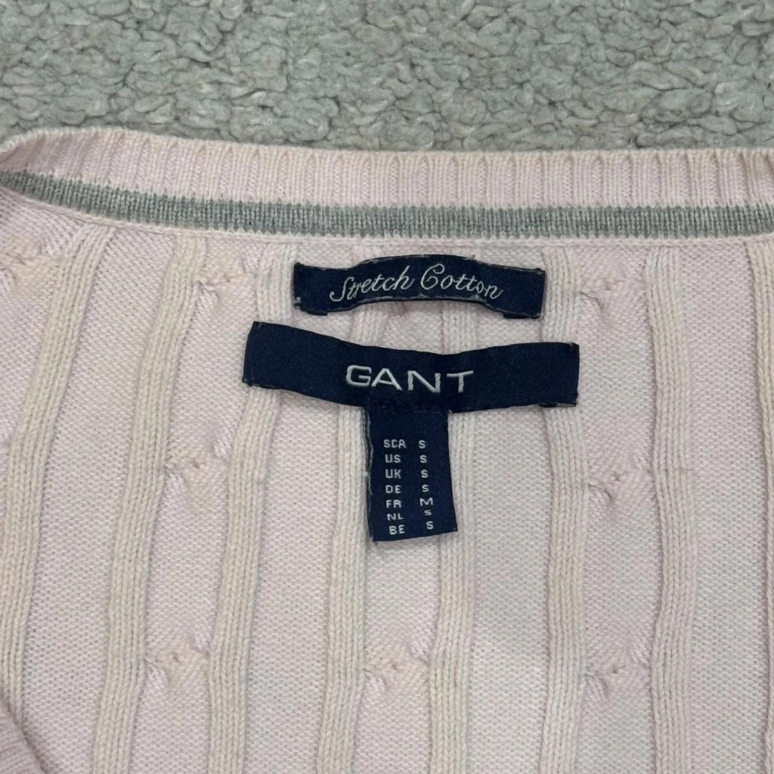 Ljusrosa Kabelstickad Tröja från Gant - 3