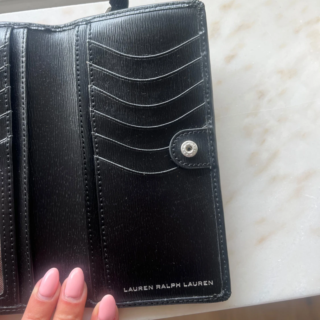 Polo Ralph Lauren Vintage Svart Skinn Plånbok - 3