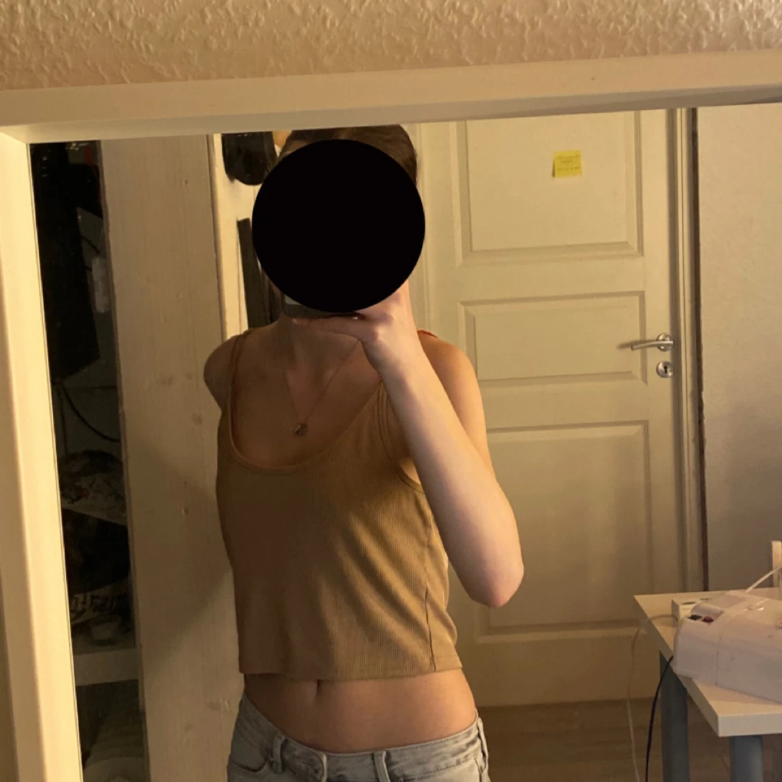 Beige/brun linne - 2