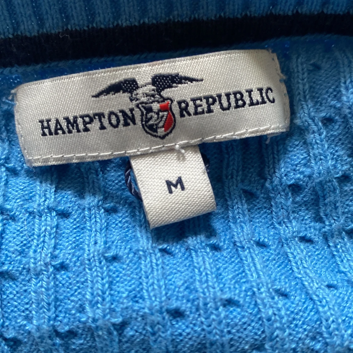 Blå mjuk bekväm tröja - 1