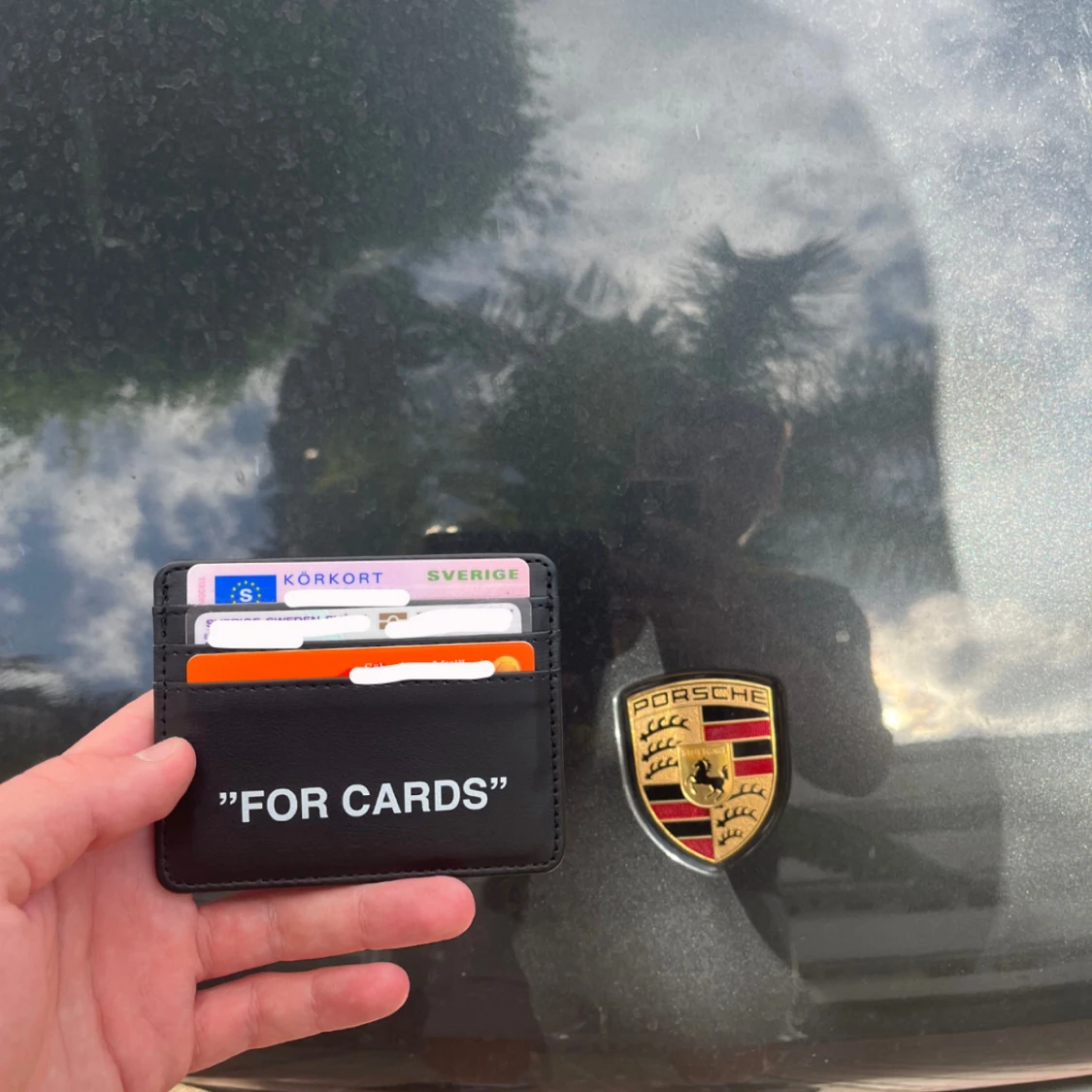 Korthållare, egen design med Off White inspo - 2