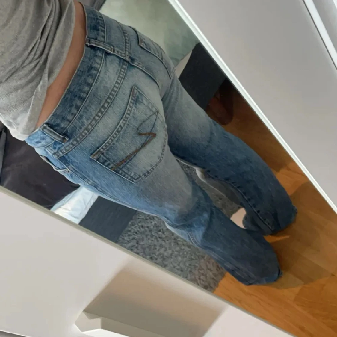 Blå bootcut jeans - 1