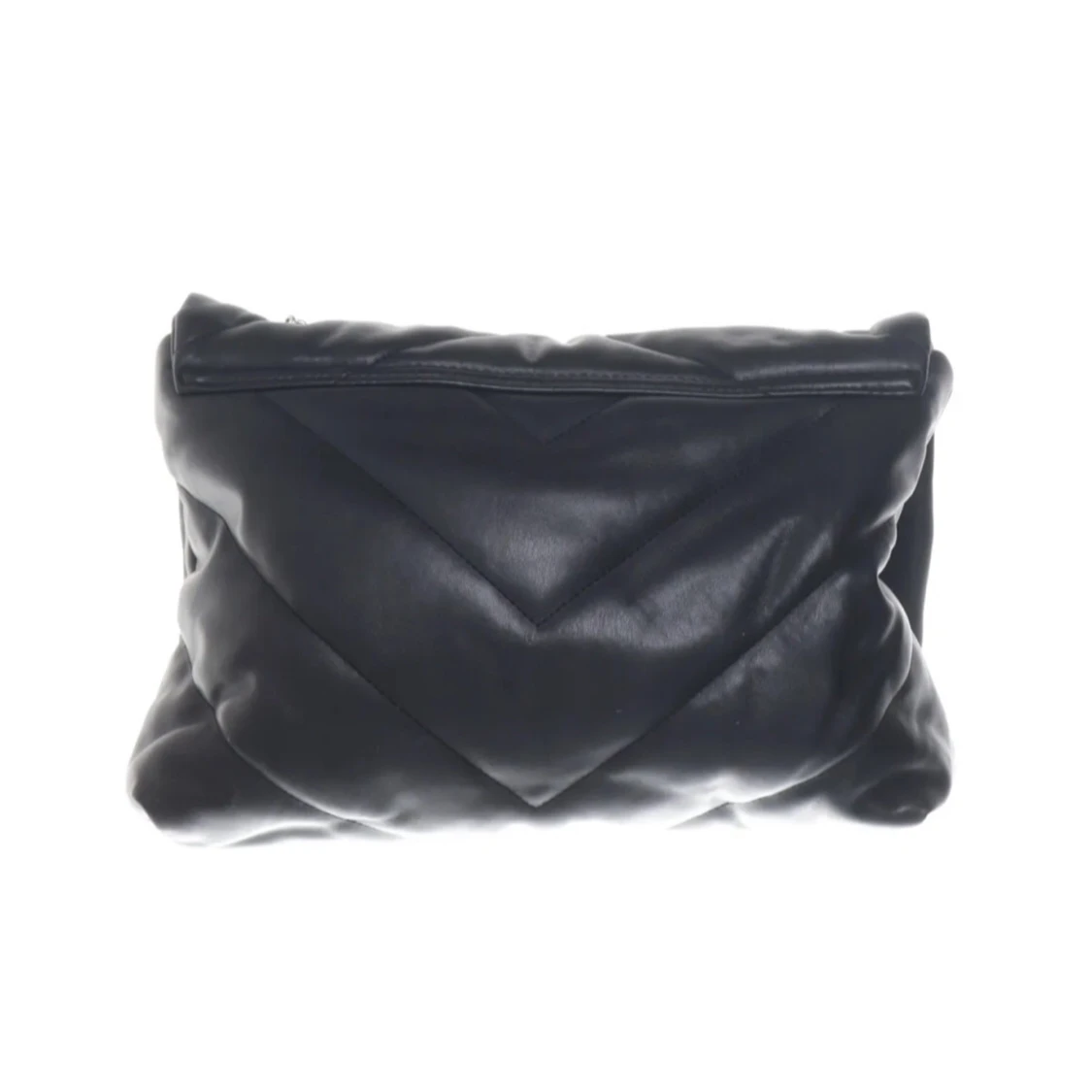 Svart quiltad axelväska med kedja - 2