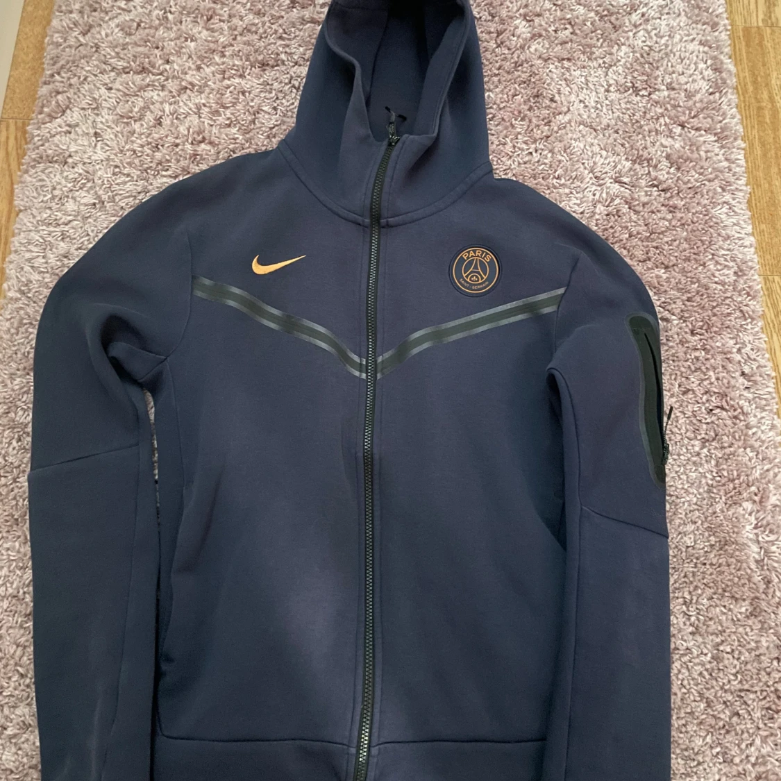 Nike Tech PSG hoodiejacka marinblå M