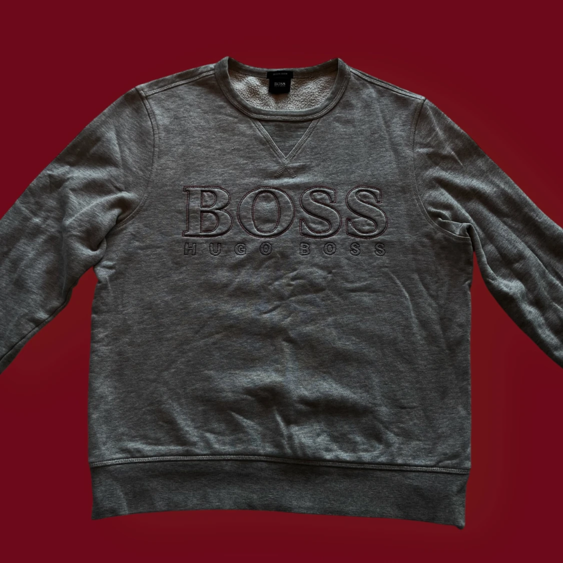 Grå sweatshirt från Hugo Boss