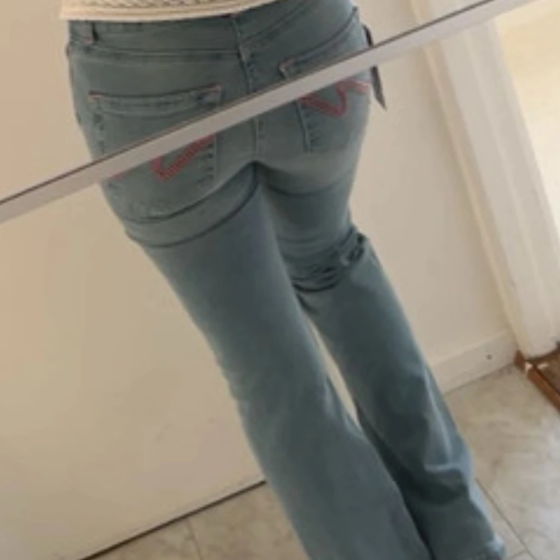 Low waist bootcut stitch jeans  - 1