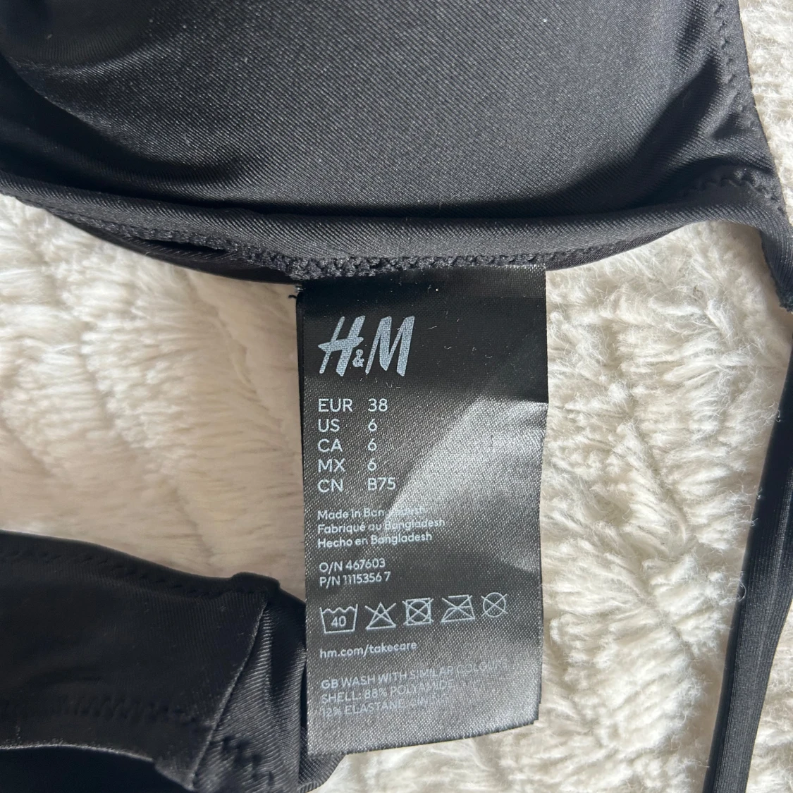 Svart bikini från H&M med knyt - 3