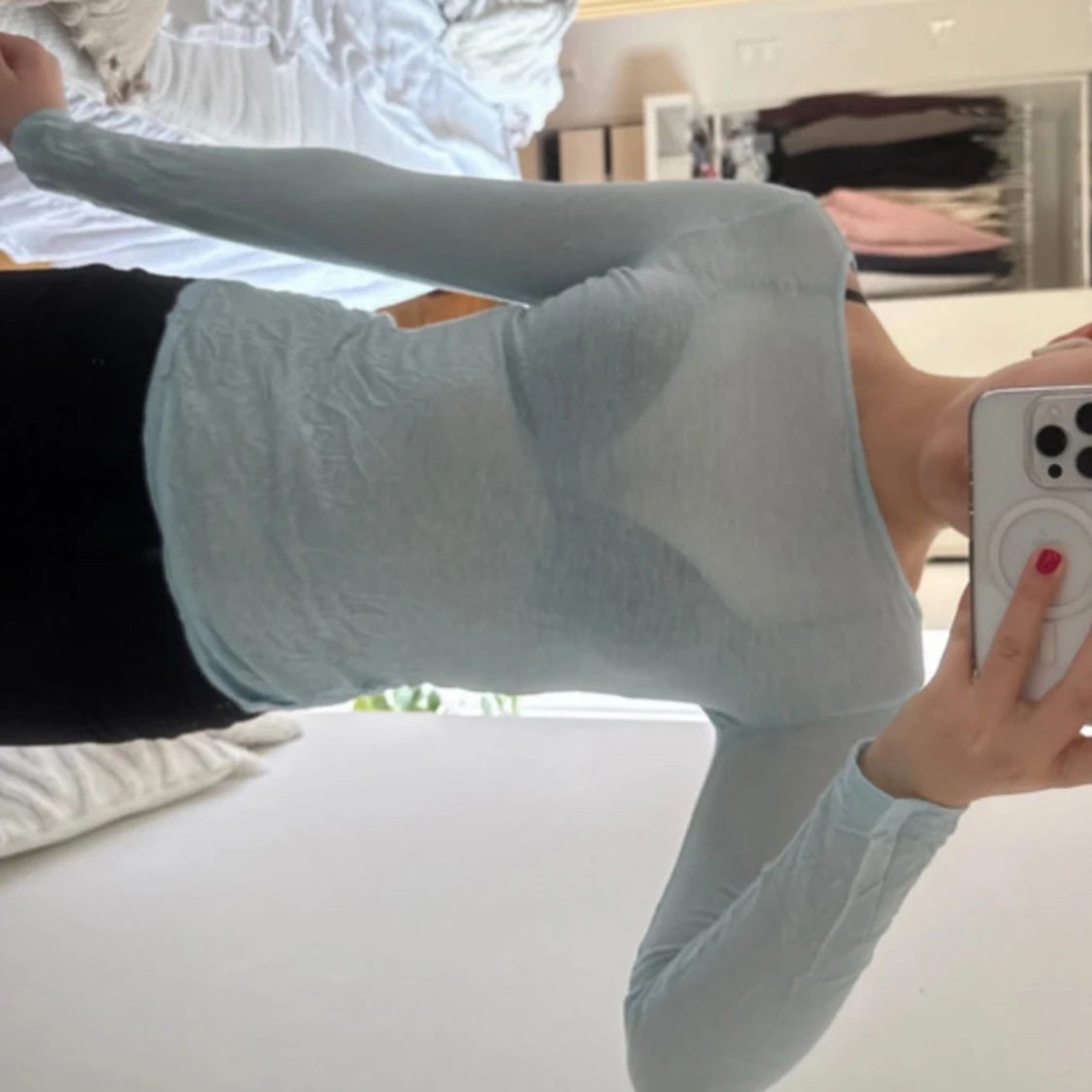 Ljusblå långärmad topp från Tezenis - 1