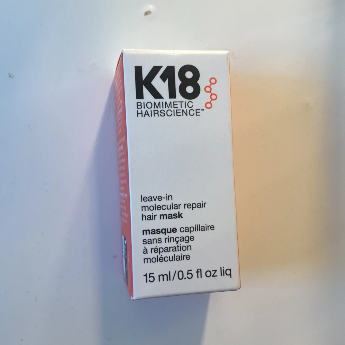 K18 Leave-In Molecular Repair Hair Mask 15 ml – Oöppnad