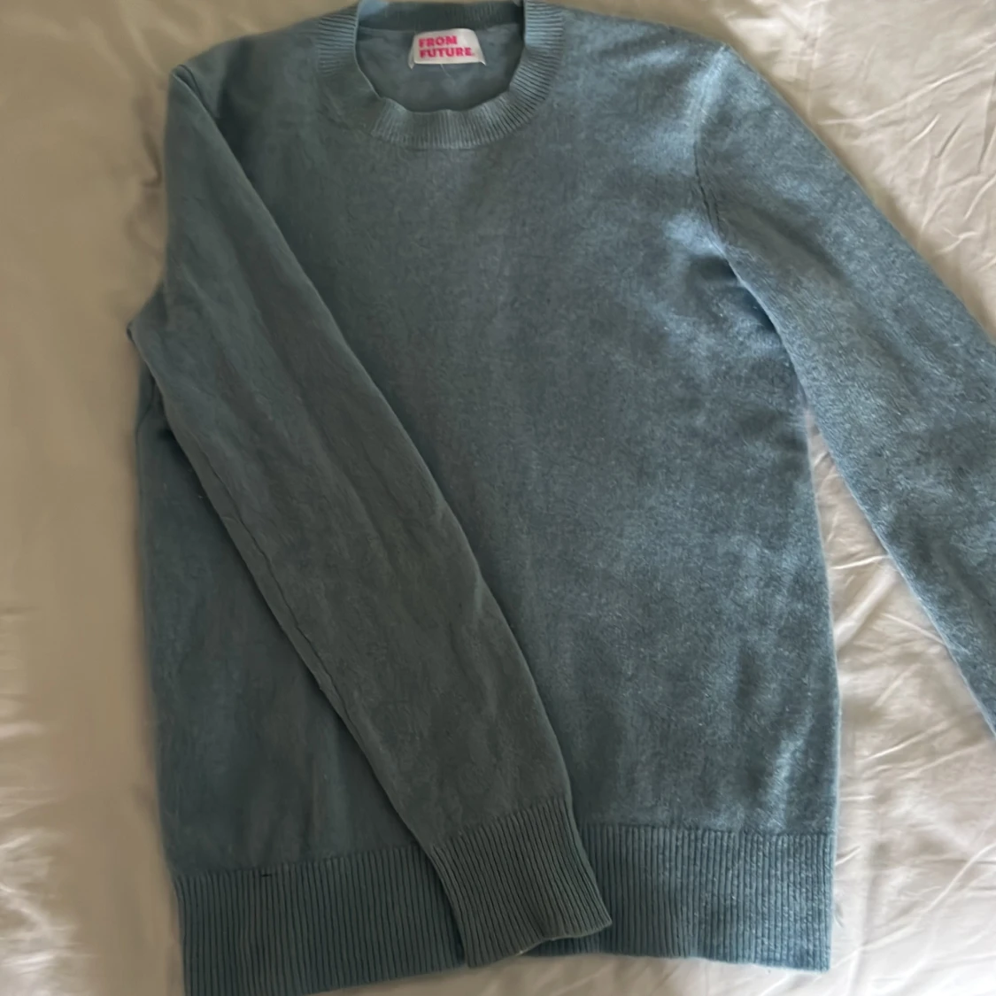 Blå stickad tröja från From Future