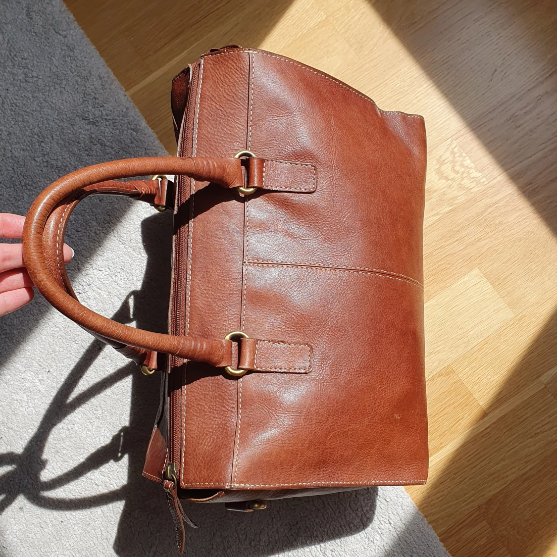 Brun skinnväska från Wera Stockholm - 2