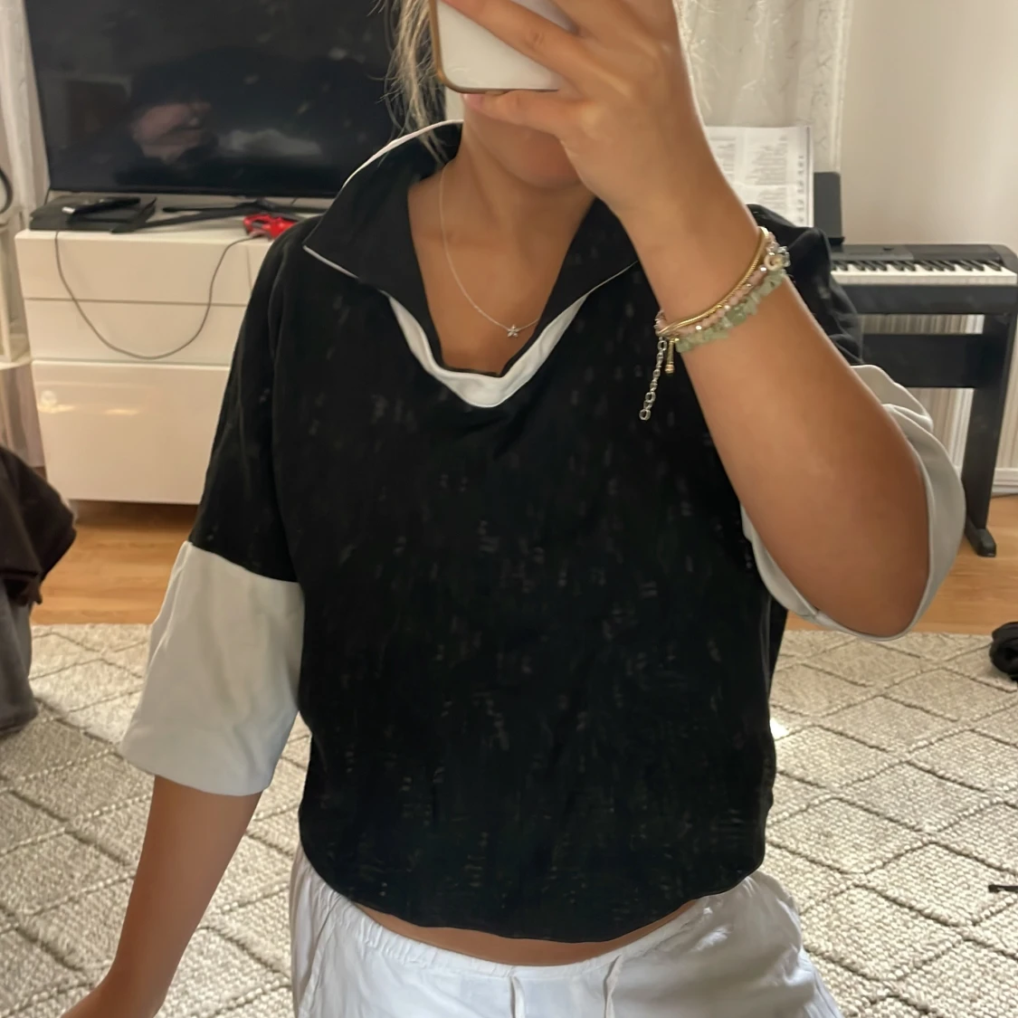 Svartvit pikétröja från Margo Collection - 2