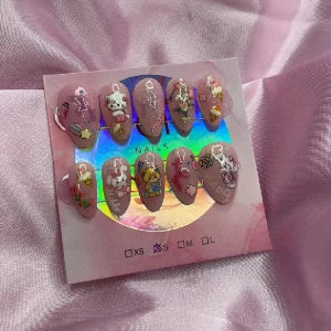 Kawaii (S);Short Almond;Curved - S: 15 mm, 11,5 mm, 12 mm, 11 mm, 9 mm 