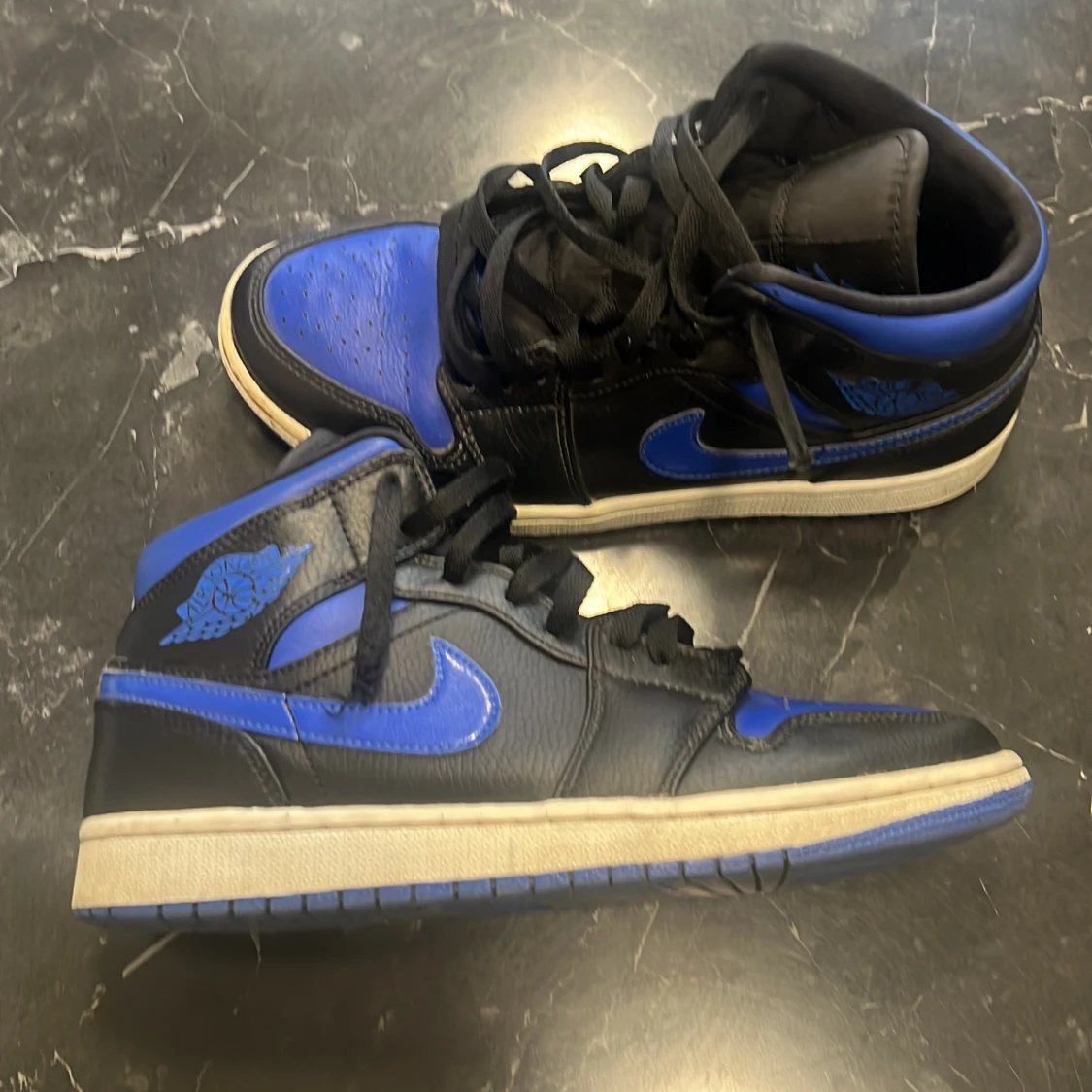 Nike Air Jordan 1 svart/blå sneakers - 1