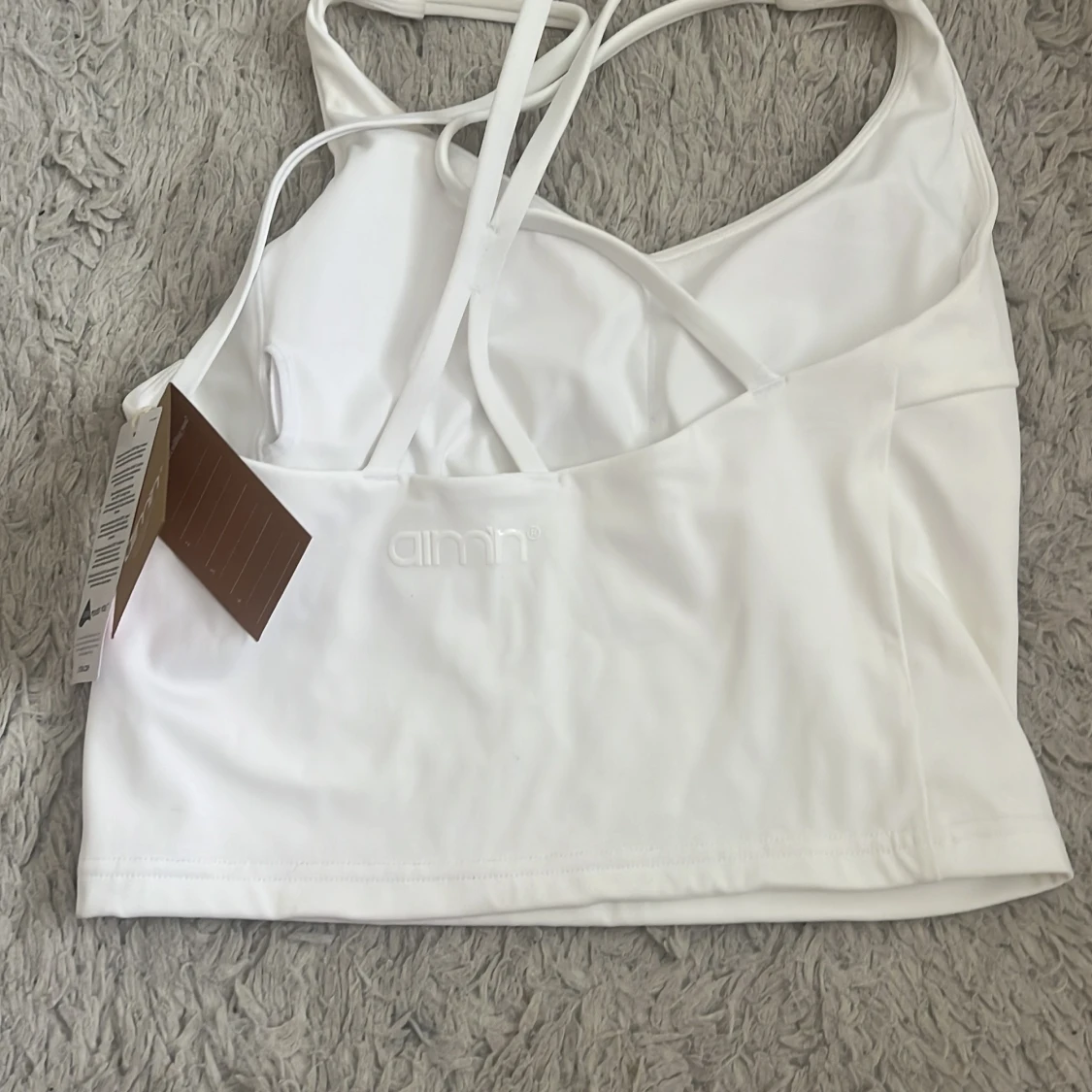 Vit linnetopp från Aim'n med smala band - 1