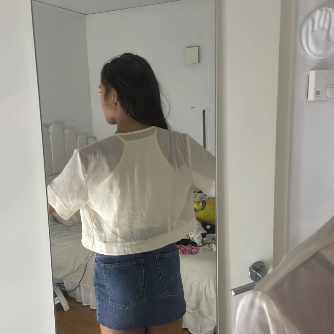 Ljusbeige transparent omlottväst - 2