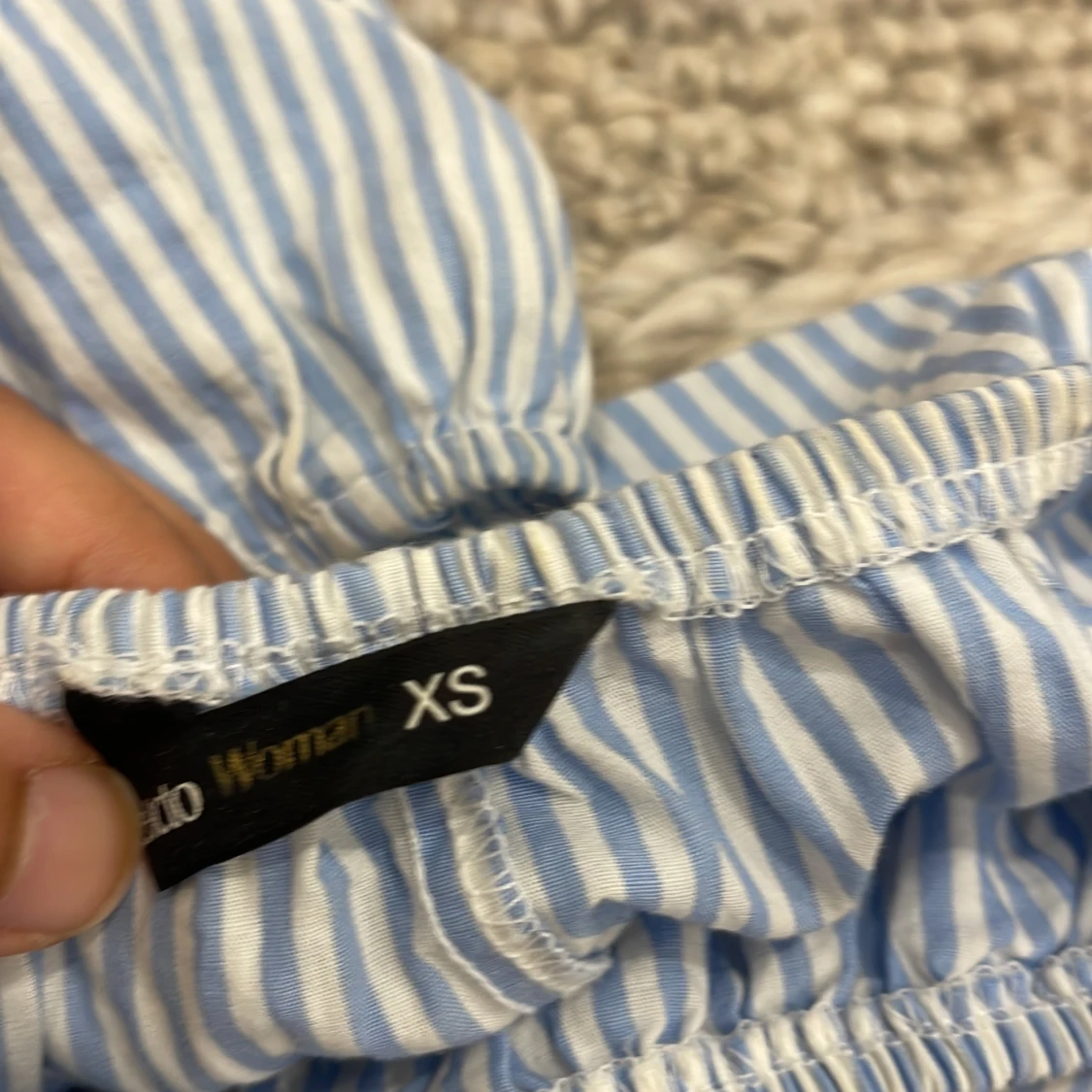 Randig offshoulder blus XS - 2