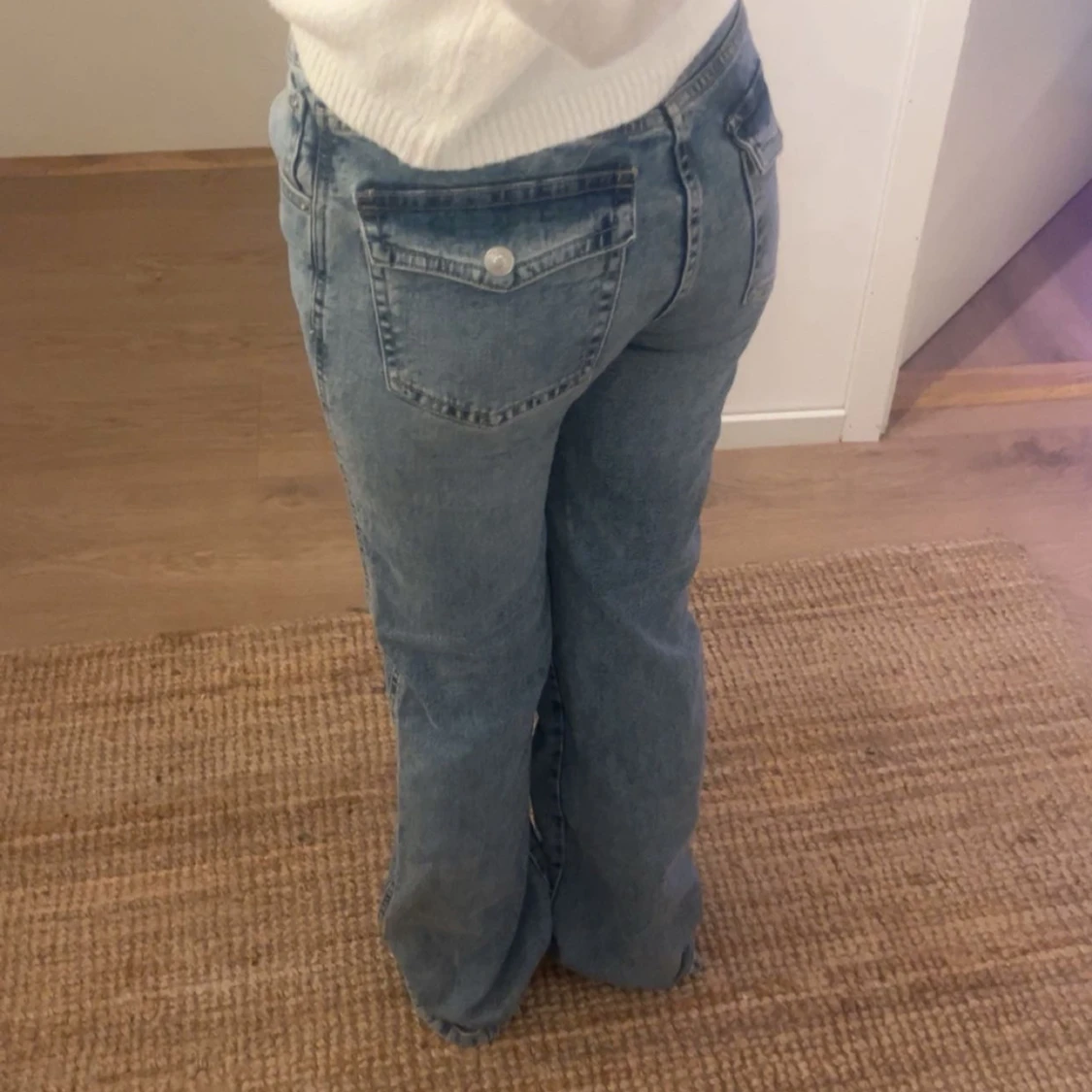 Blåa bootcut