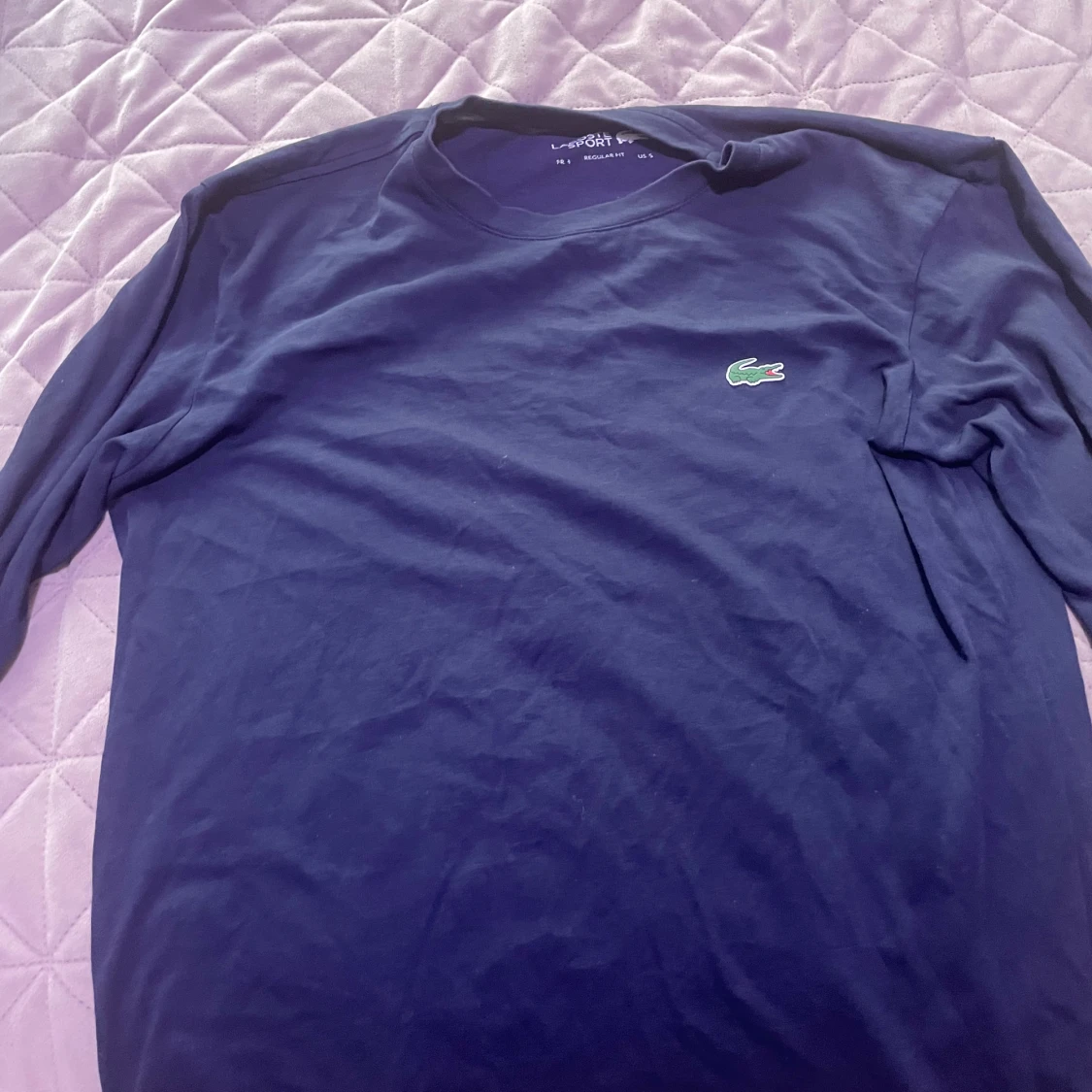 Mörkblå långärmad tröja från Lacoste - 1