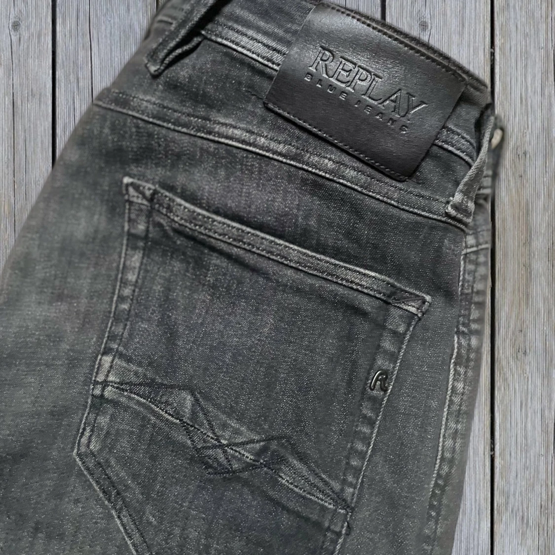 Replay Anbass Jeans Svart & Grå  - 2