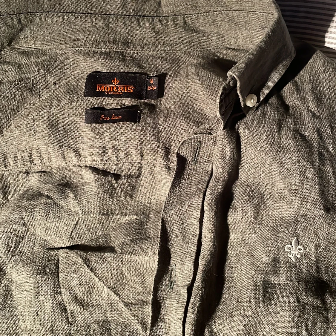 Grön linneskjorta från Morris M - 2