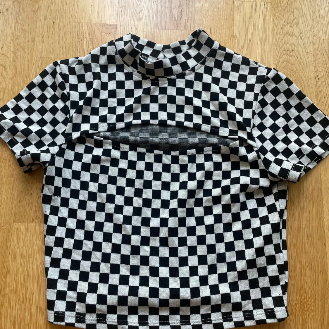 Svartvit rutig topp från new yorker