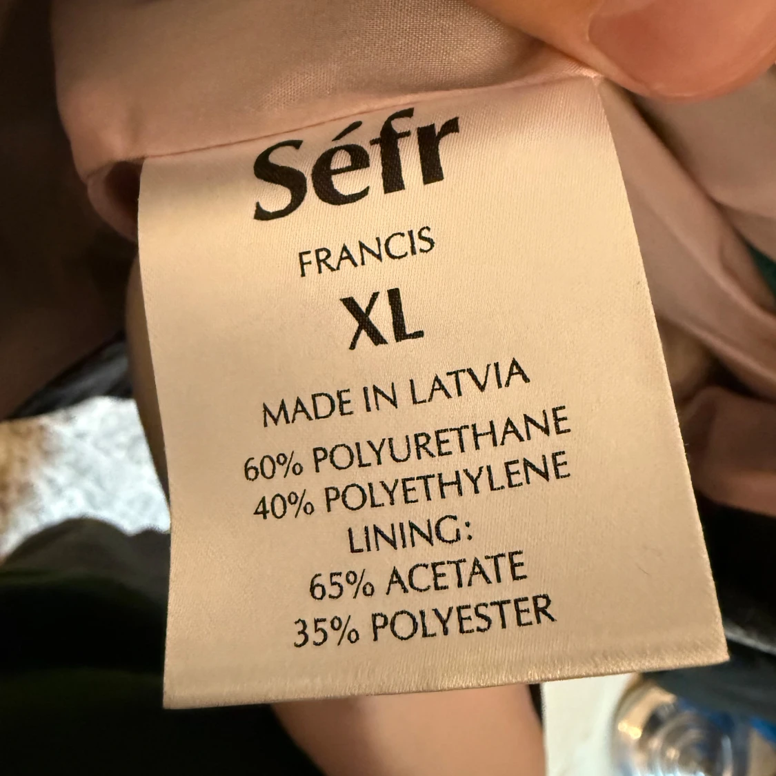 Svart skinnjacka Séfr croco XL - 2