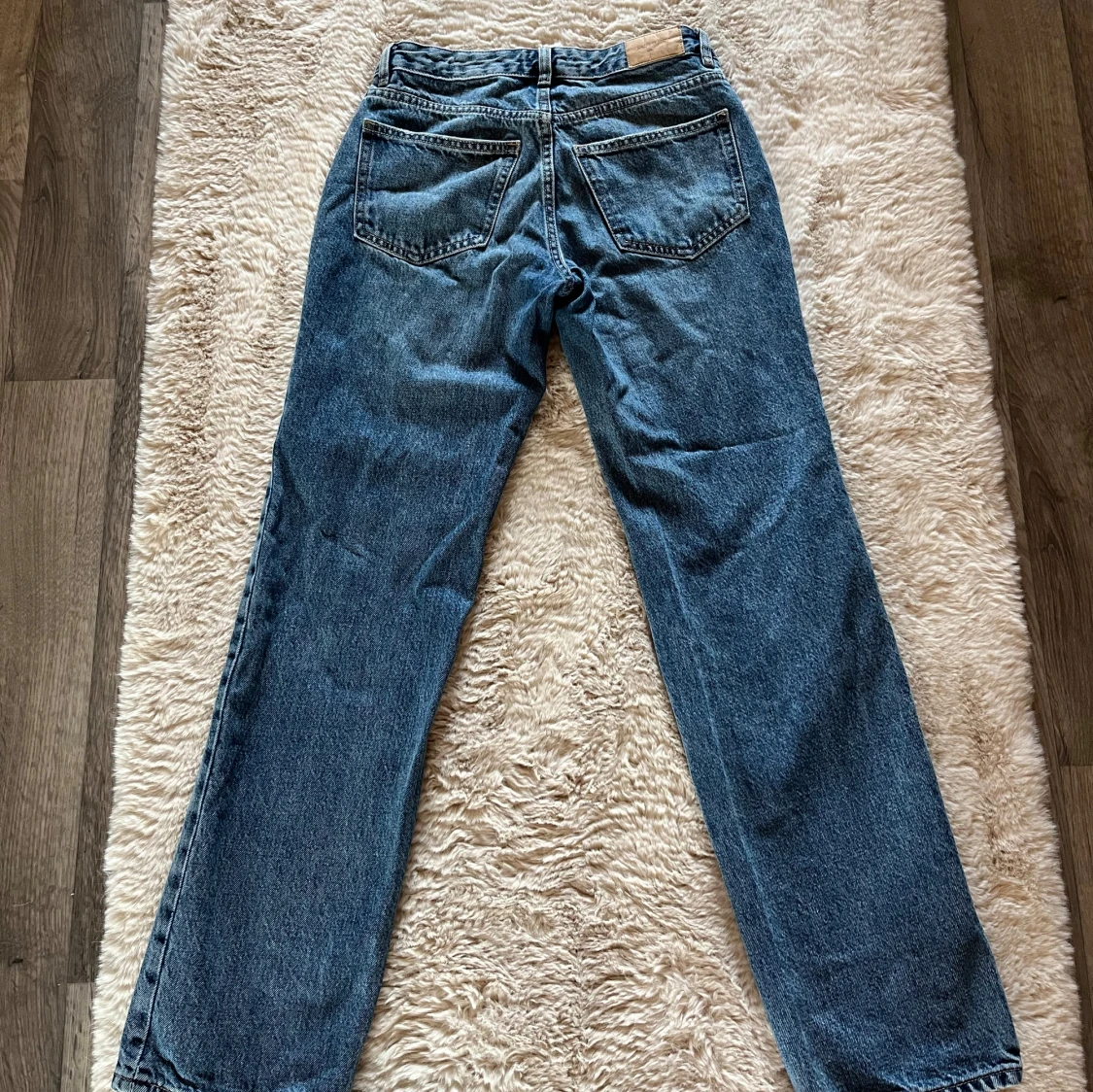 Blå straight jeans - 1