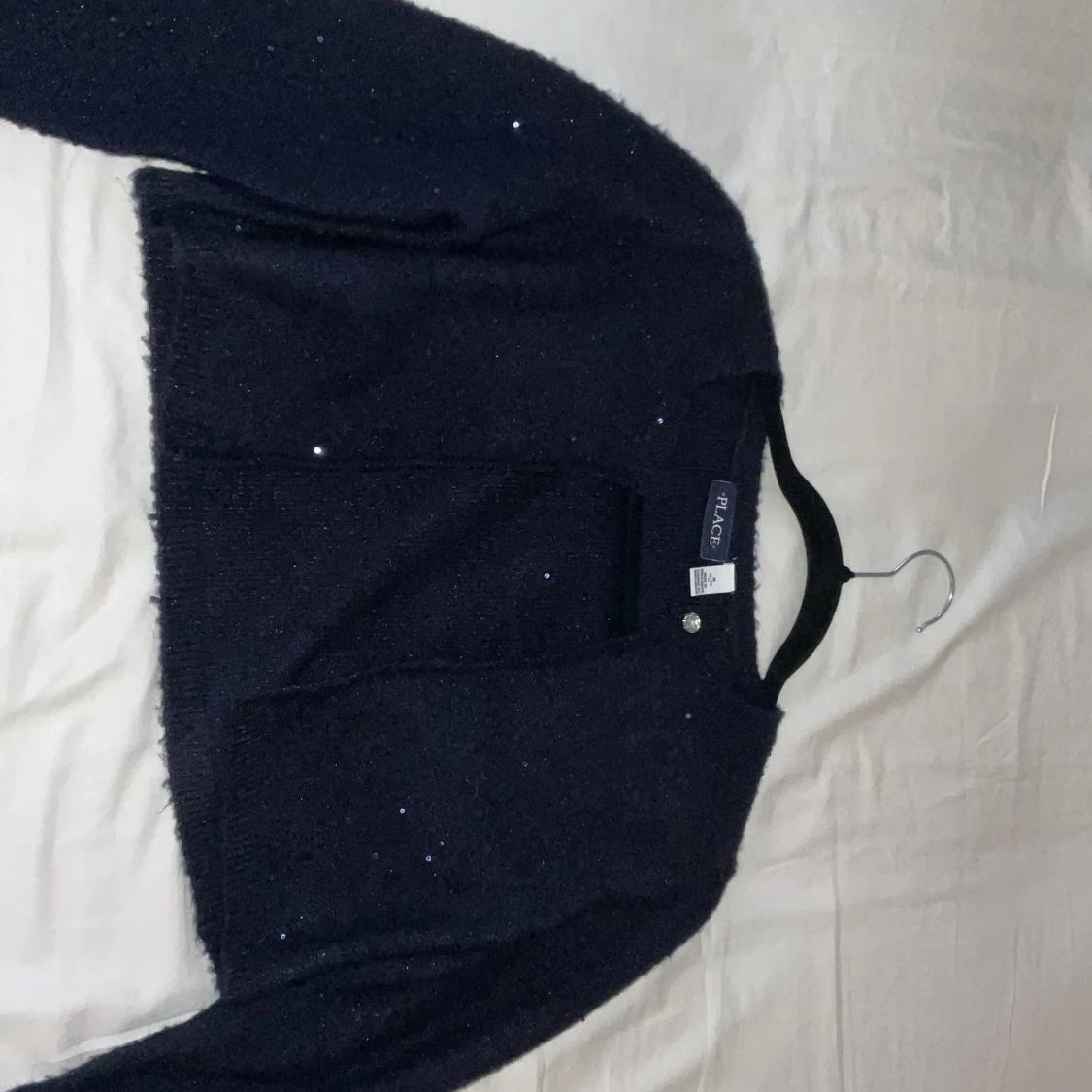 Mörkblå glittrig bolerotopp från Place - 1