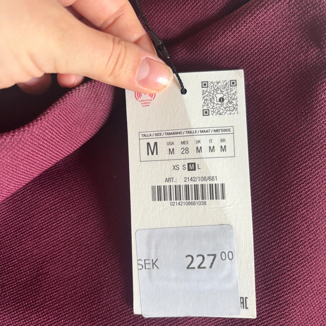 Vinröd oneshoulder topp - 2