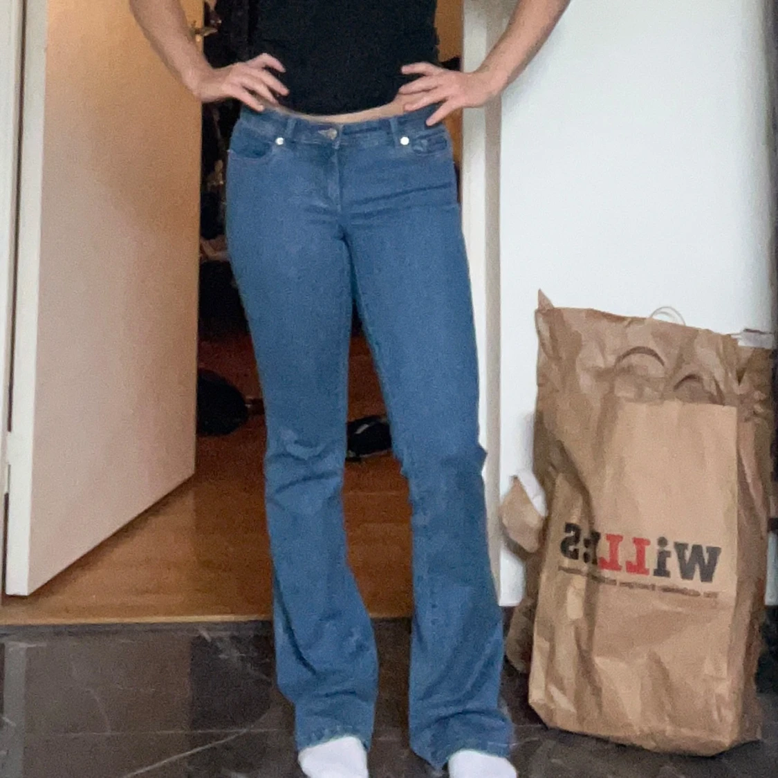 Blå bootcut jeans från ONLY - 2