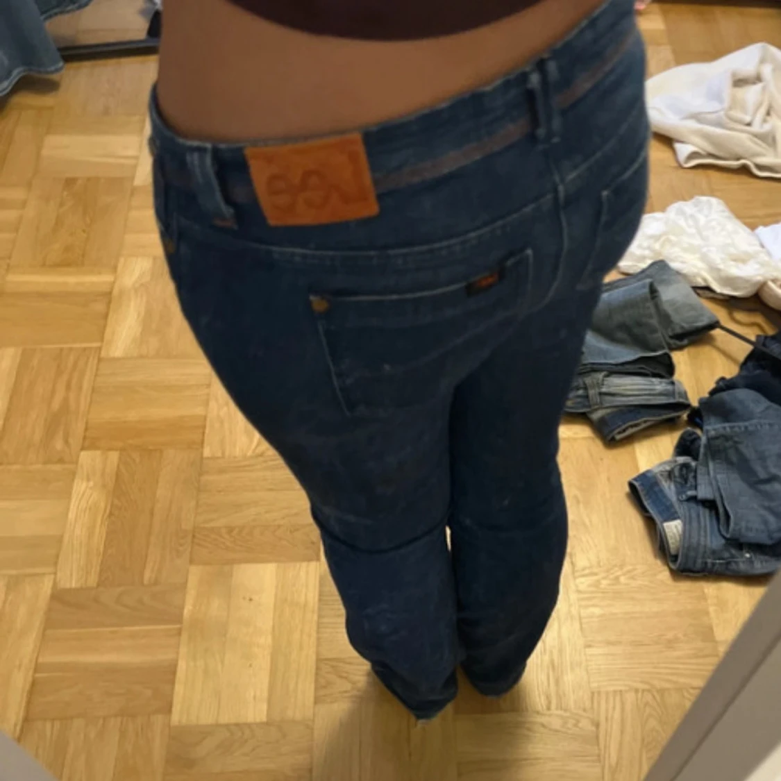 Blå bootcut jeans från Lee - 2