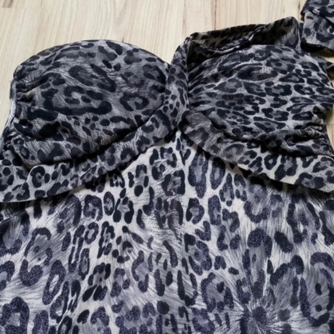 Leopardmönstrad halterneck tubtopp - 2