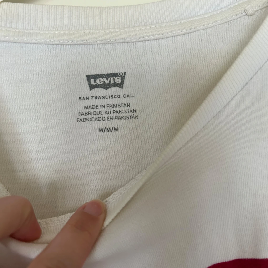 Vit långärmad Levi's tröja med tryck - 1