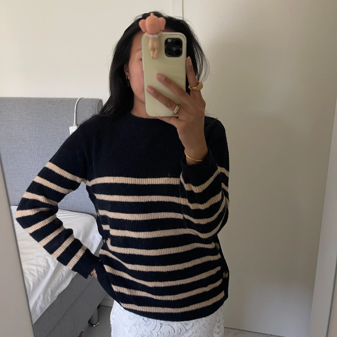 Randig stickad tröja - 3