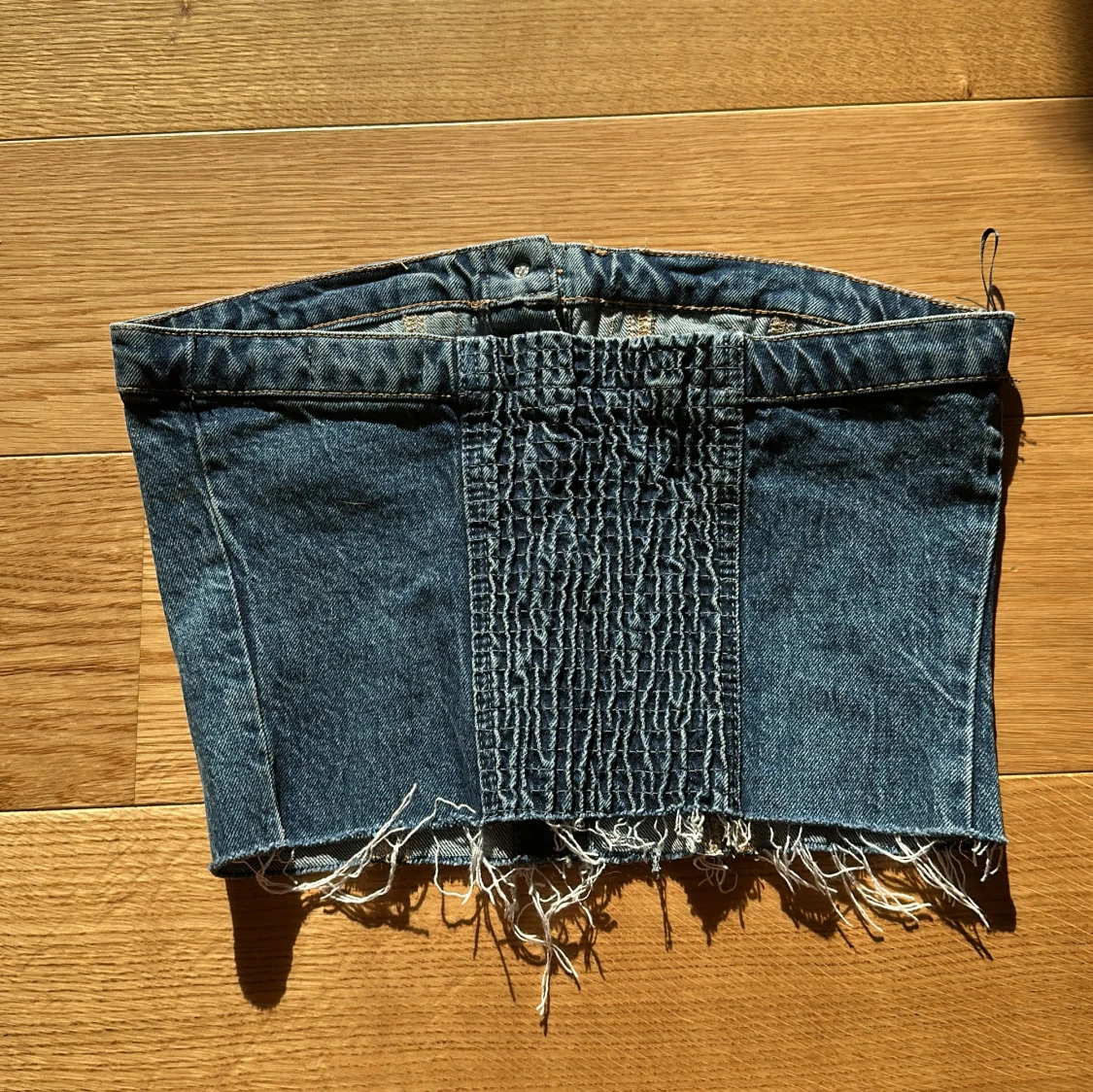 Jeans tubtopp från Zara med knappar - 1