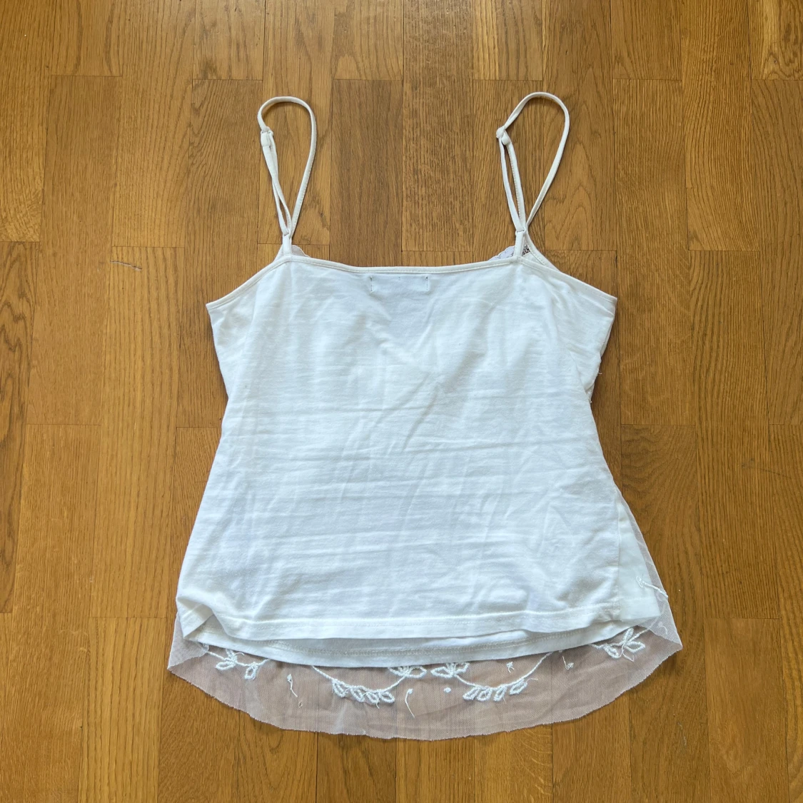 Vit broderad linnetopp Vero Moda - 1