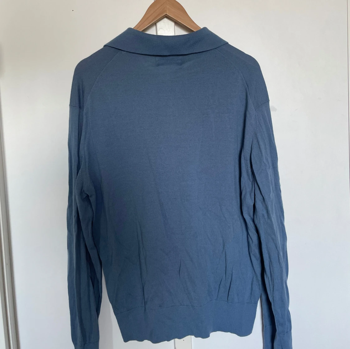 Blå långärmad pikétröja från NN07 - 1