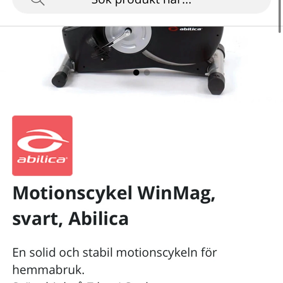 Motionscykel WinMag svart från Abilica