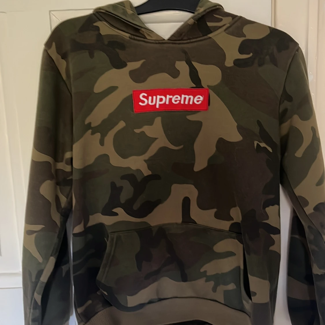 Camouflage hoodie från Supreme